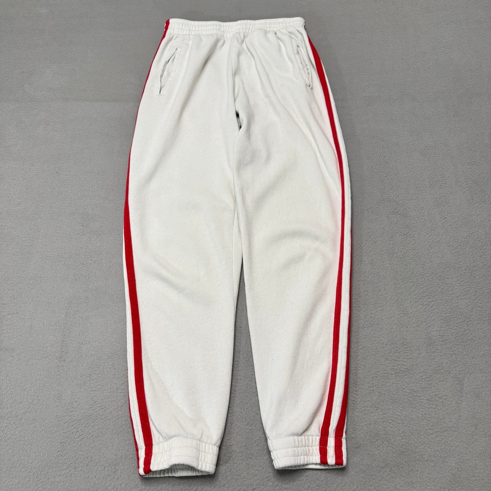 John Galt Sweatpants Womens One Size White Red Stripe Joggers Lounge Casual